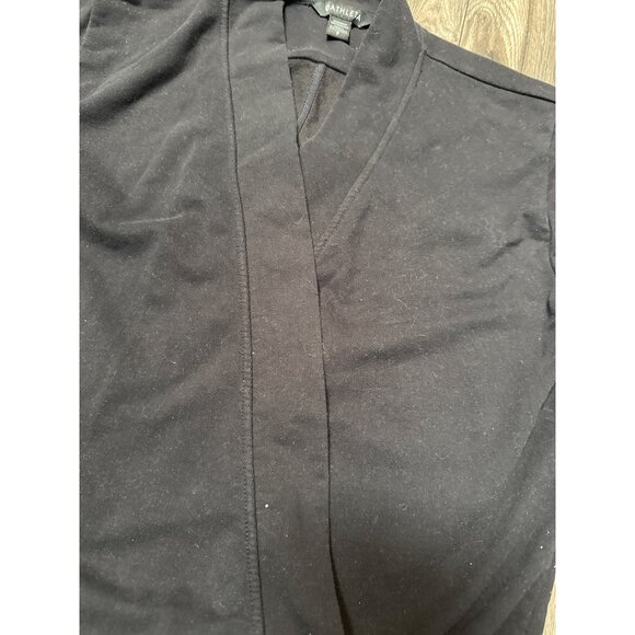 Athleta Retroterry Wrap Sweatshirt Womens Black Wrap Cardigan S Athletic Workout - Picture 4 of 12